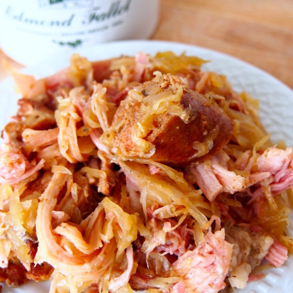 smoked pork hock and sauerkraut