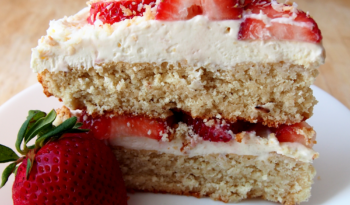 Almond Flour Strawberry Shortcake Cake