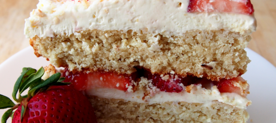 Almond Flour Strawberry Shortcake Cake