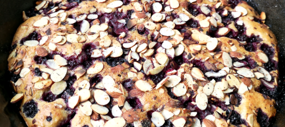 Blackberry Clafoutis with Toasted Almonds