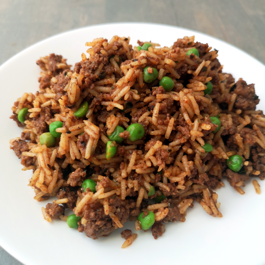 Birdseye - A Mix of Beef, Rice, and Peas