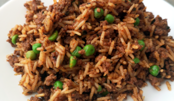 Birdseye - A Mix of Beef, Rice, and Peas