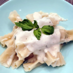 Caramelle Thai Green Curry Pasta with Coconut Basil Cream Sauce