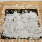 Layer of Rice on Nori Sheet