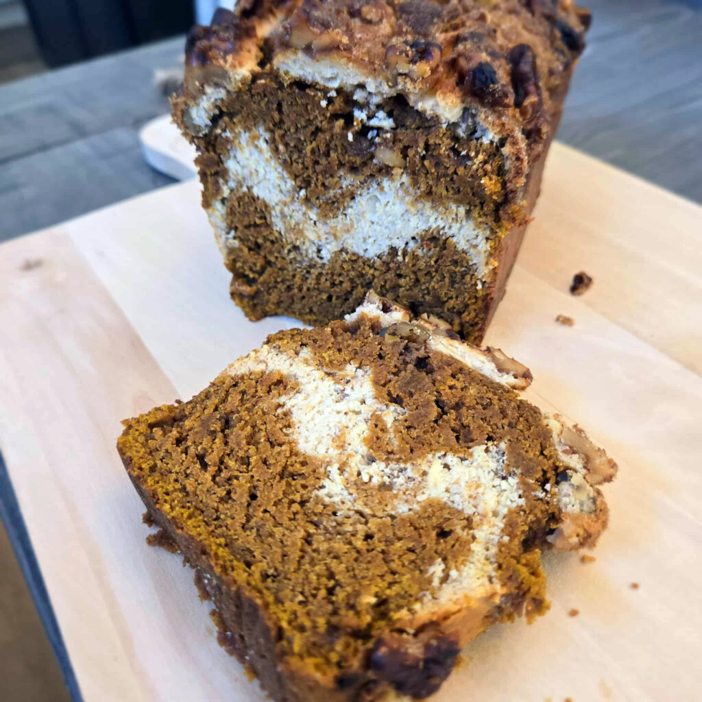 pumpkin cream cheese loaf
