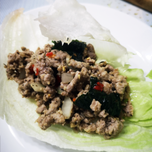 Pork Larb Lettuce Wraps