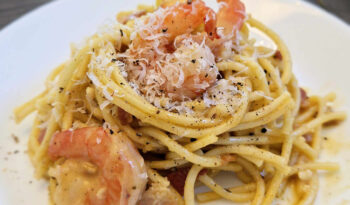 Carbonara Pasta with Shrimp