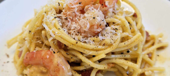 Carbonara Pasta with Shrimp