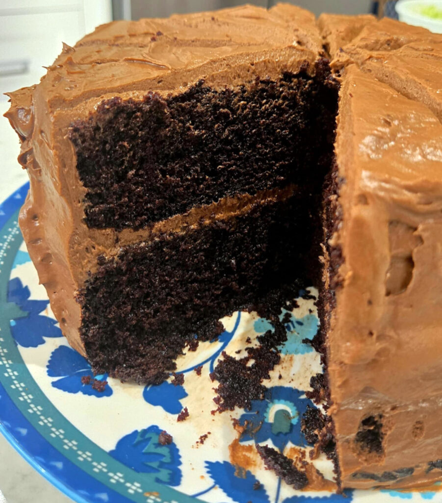Ina Garten's Chocolate Cake with Fluffy Pudding Icing