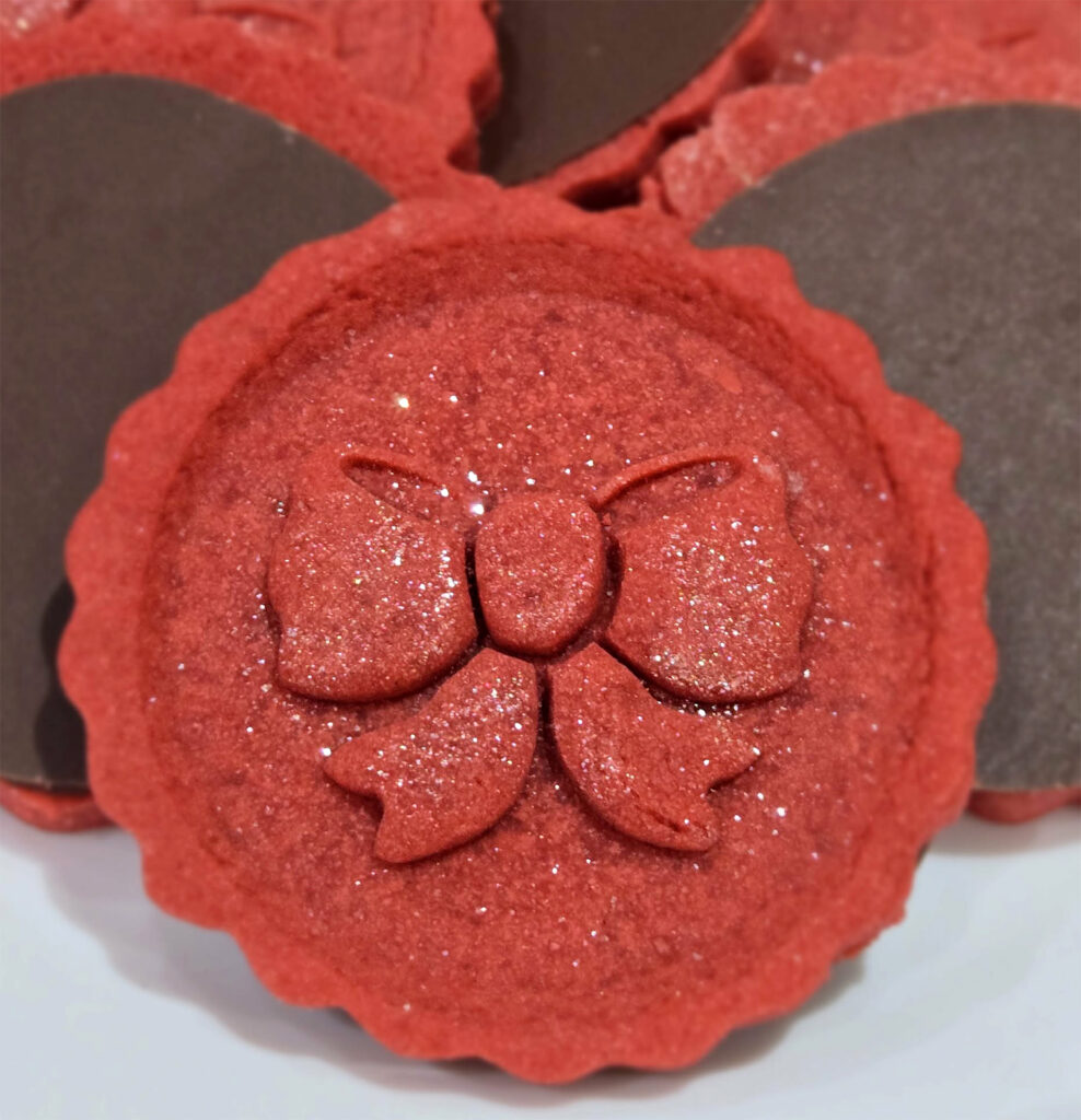 red velvet stamp cookies